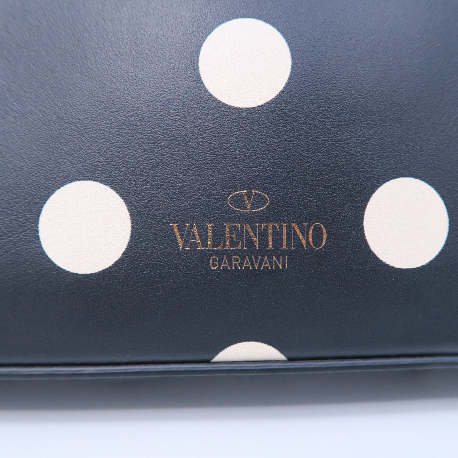 Valentino 牛皮皮革Shoulder Bag金扣肩背袋黑色