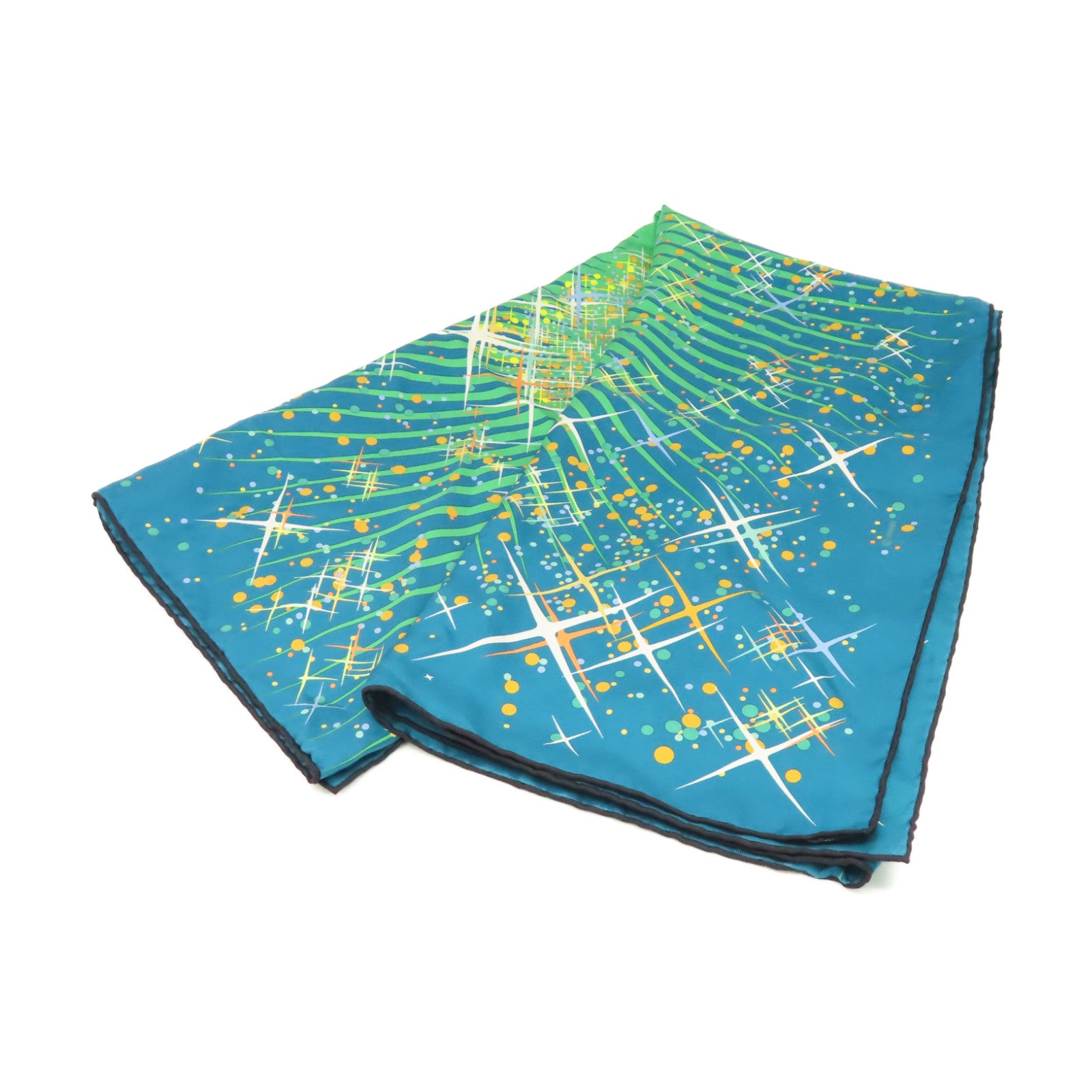 HERMES 絲質Scarf 90x90絲巾綠色/彩色