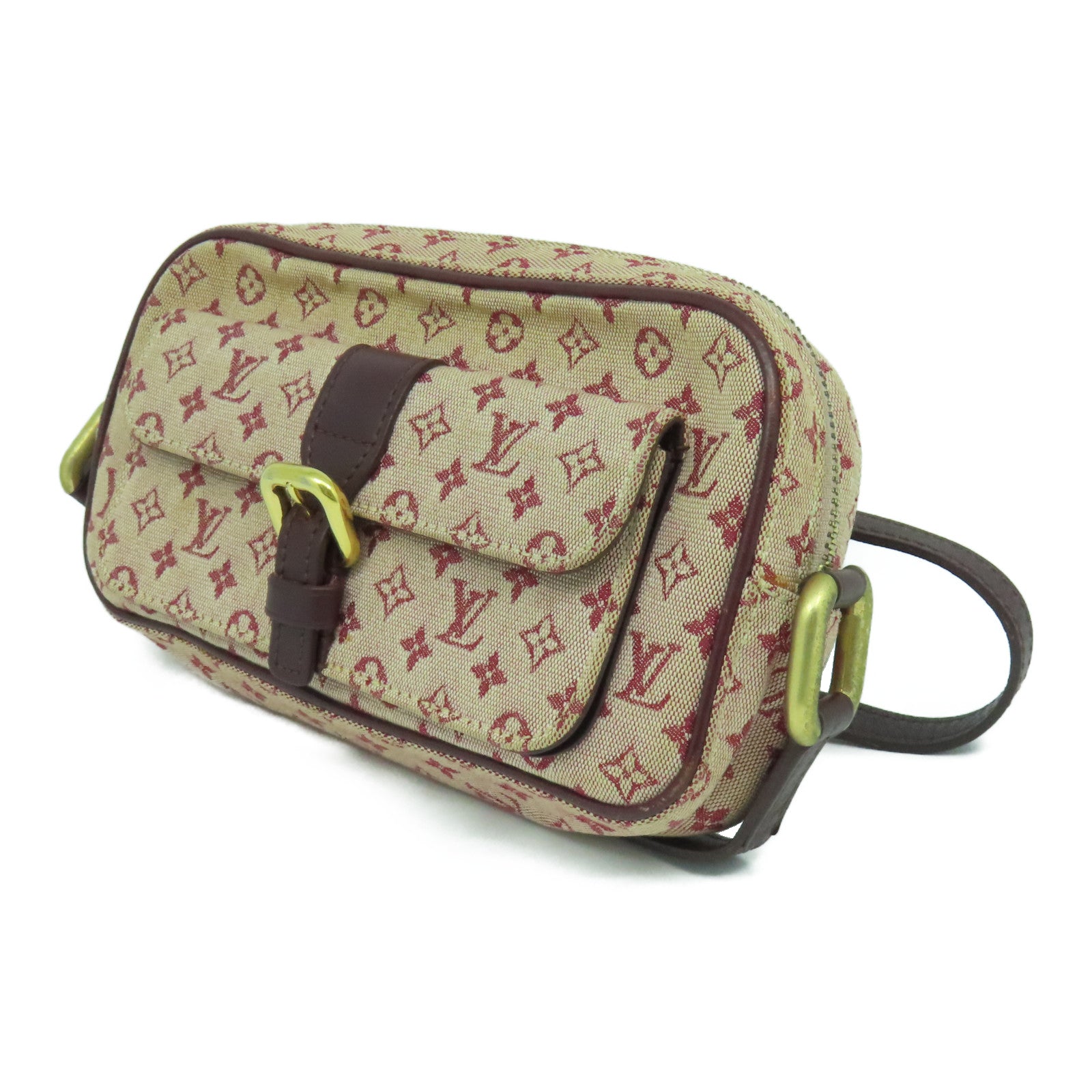 LOUIS VUITTON Monogram Mini Juliet金扣肩背袋粉紅色
