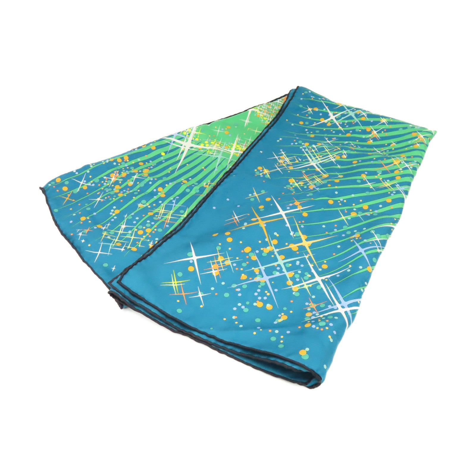 HERMES 絲質Scarf 90x90絲巾綠色/彩色