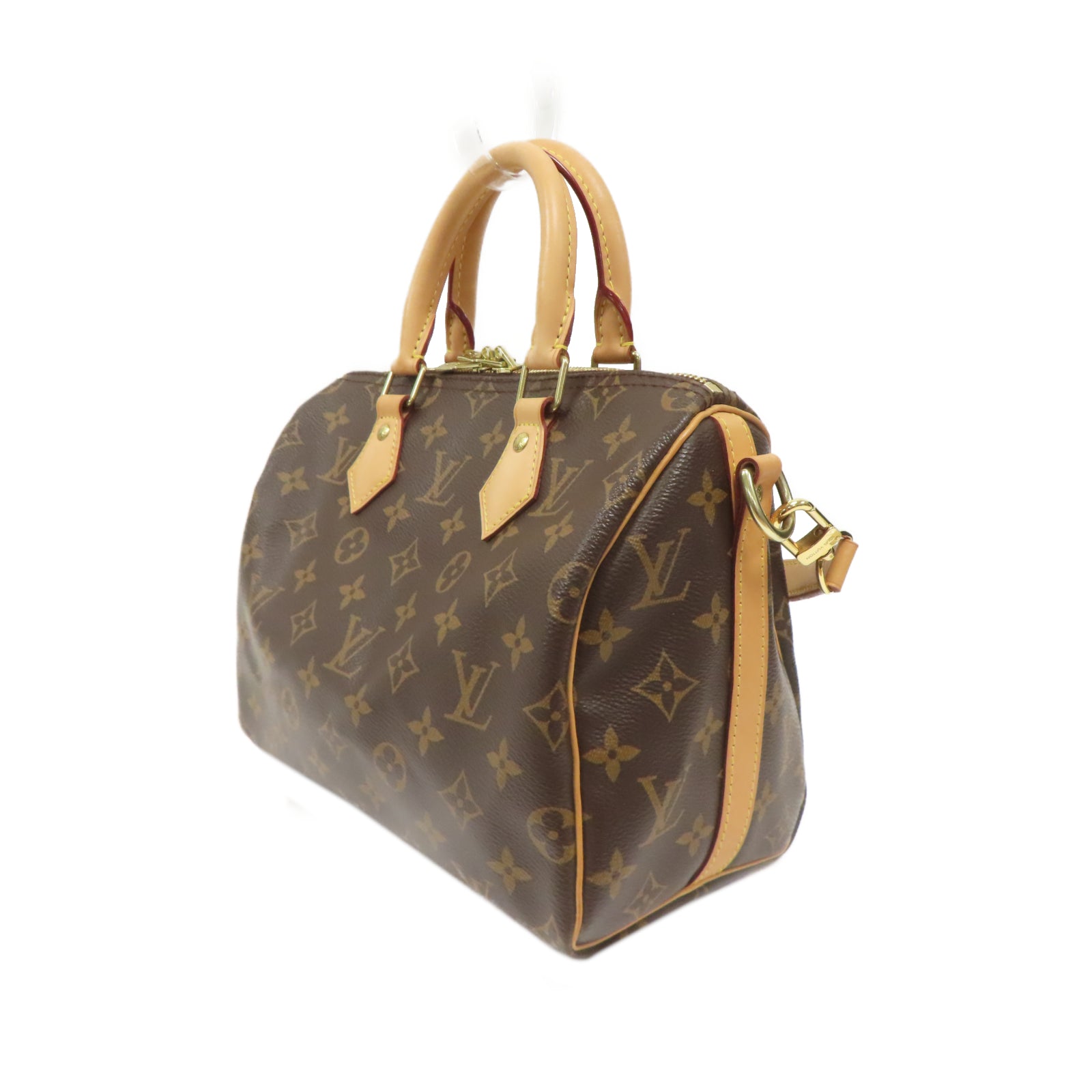 LOUIS VUITTON Monogram Speedy Bandouliere 25金扣手挽肩背兩用袋啡色