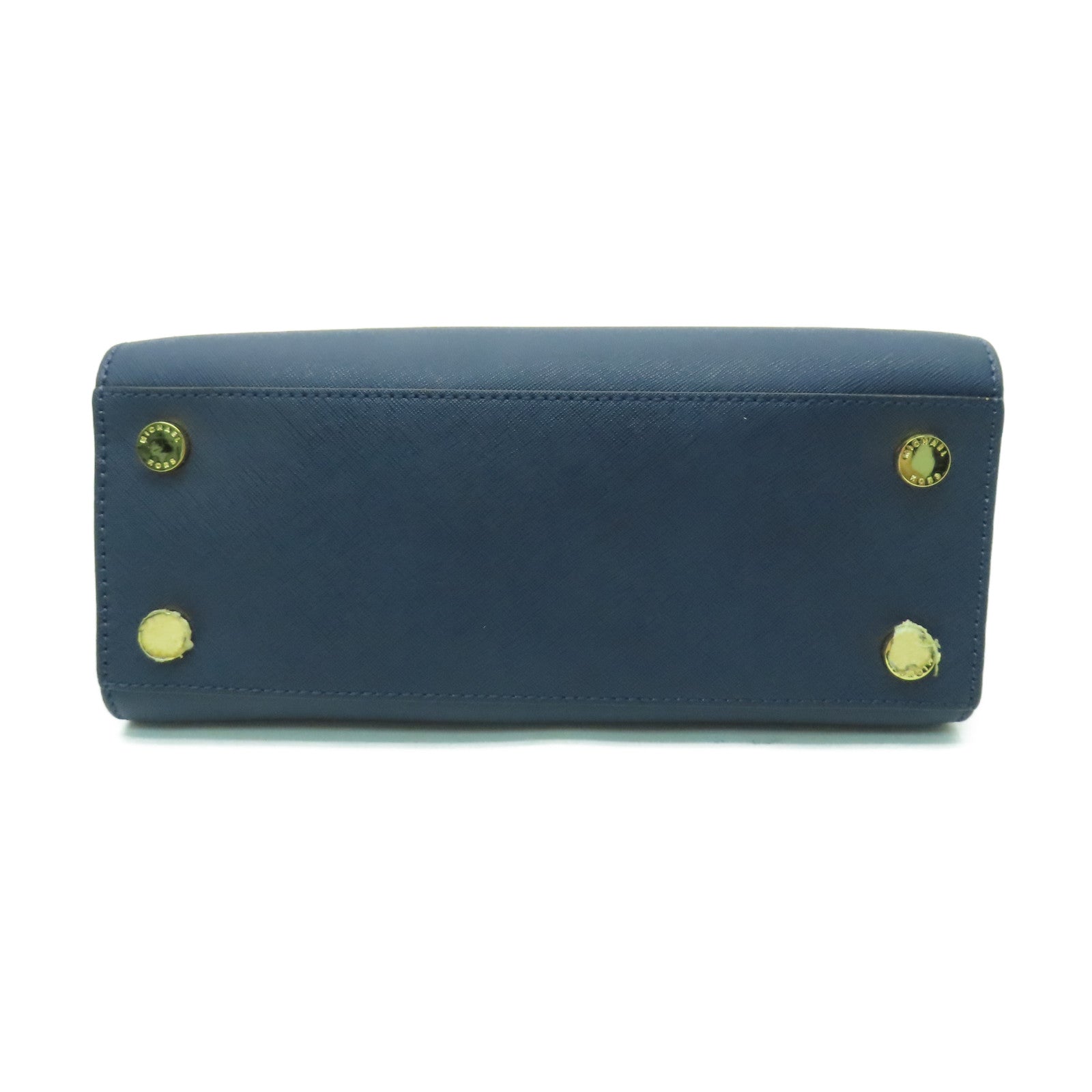 Michael Kors Saffiano皮革Shoulder Bag金扣手挽肩背兩用袋深藍色