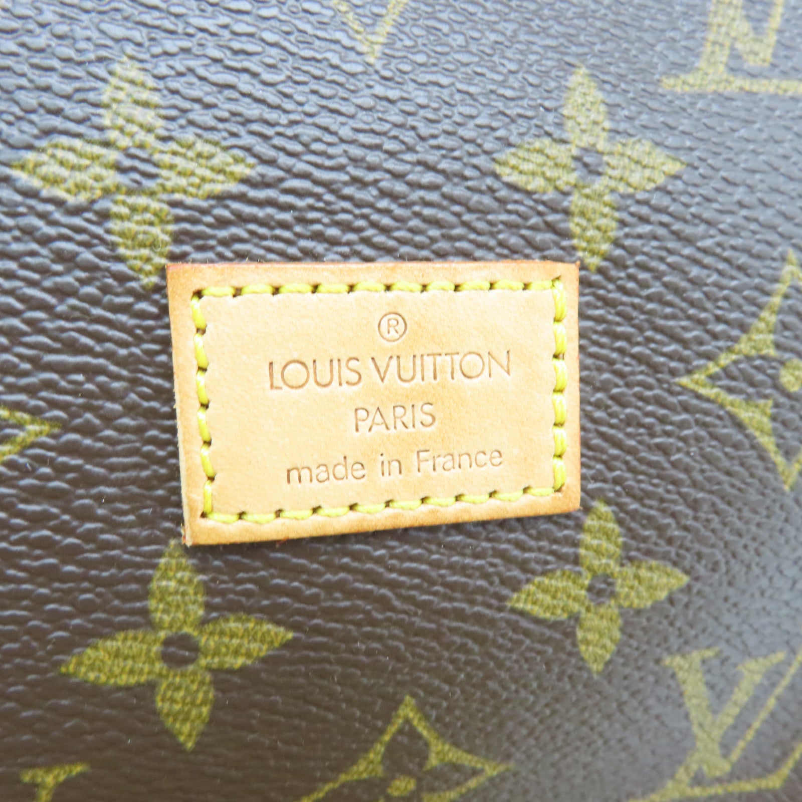 LOUIS VUITTON Monogram Saumur Gold Buckle Shoulder Bag Brown