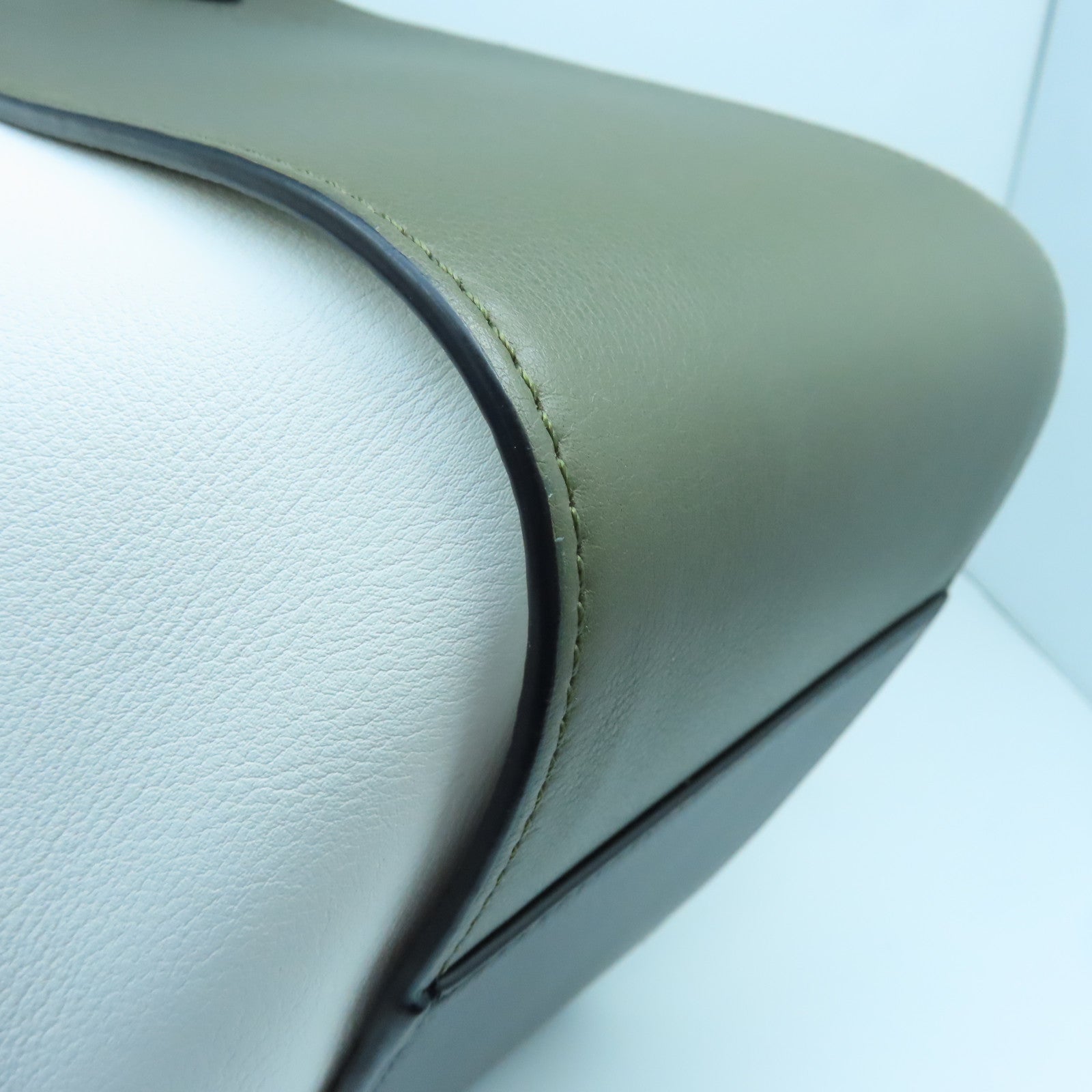 LOEWE 牛皮皮革Hammock銀扣手挽肩背兩用袋白色綠色黑色