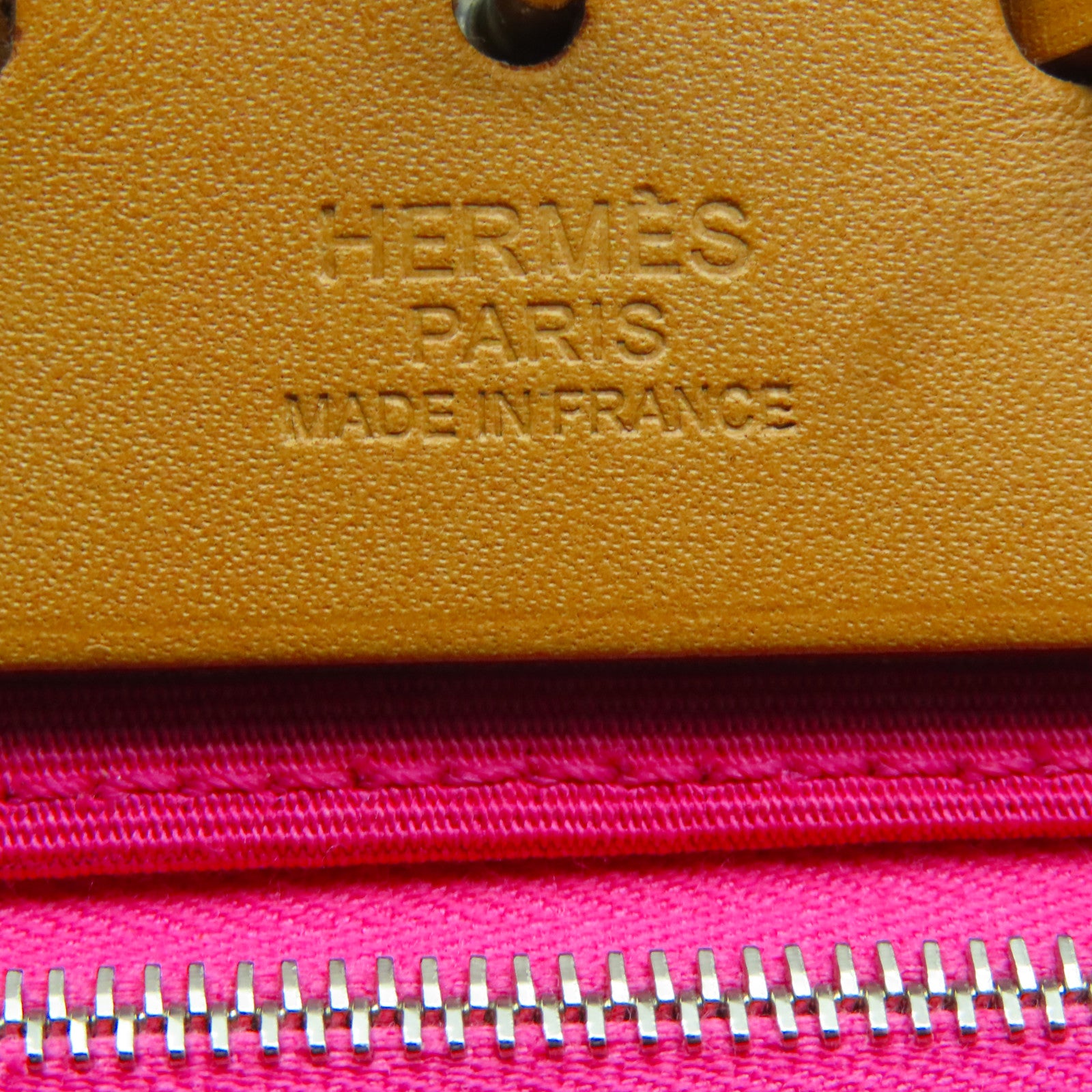 HERMES 【激減優惠】帆布Herbag PM銀扣手挽肩背兩用袋粉紅色