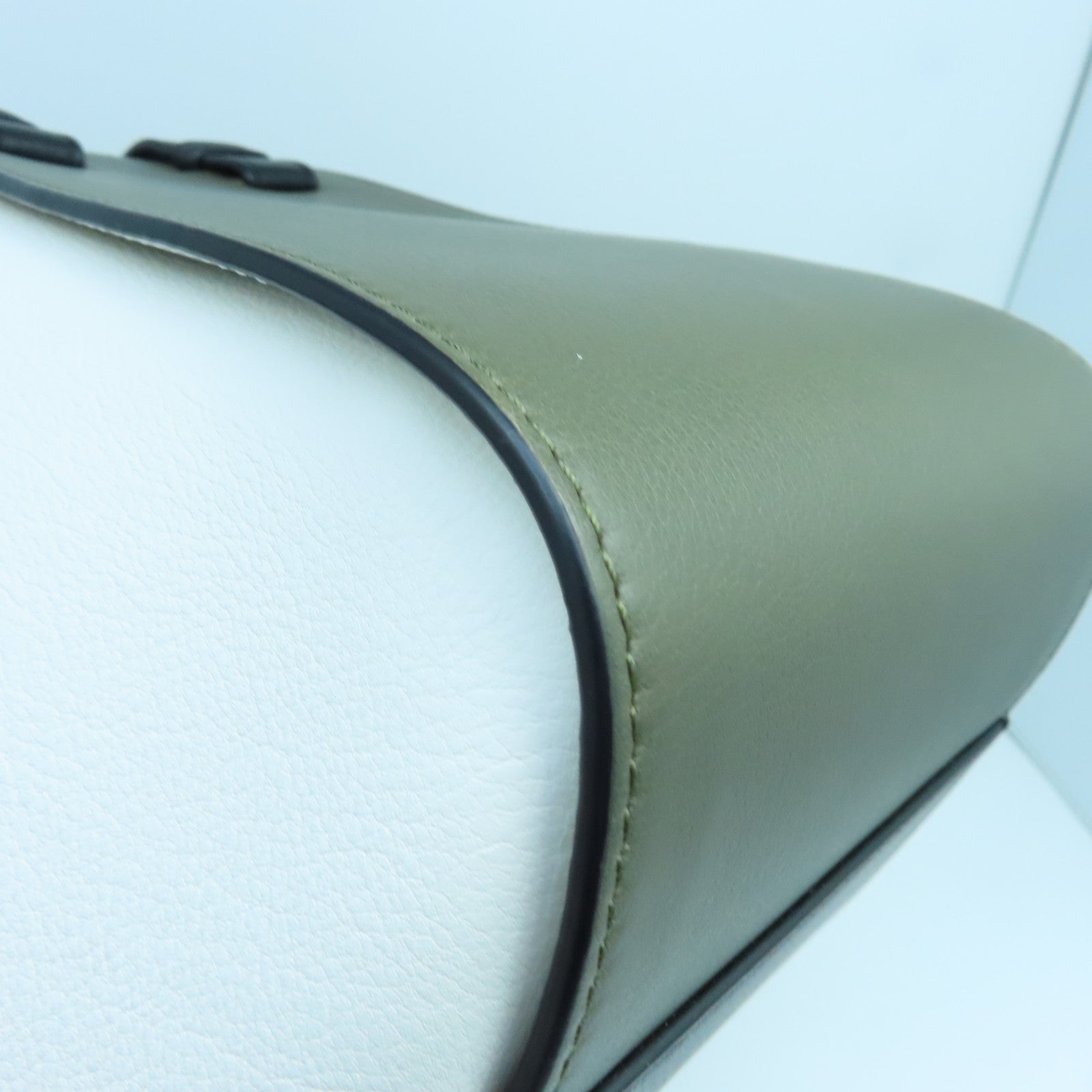 LOEWE 牛皮皮革Hammock銀扣手挽肩背兩用袋白色綠色黑色