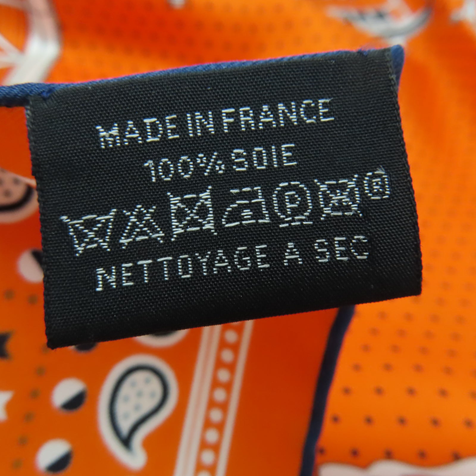 HERMES 絲質Scarf 50x50絲巾橙色
