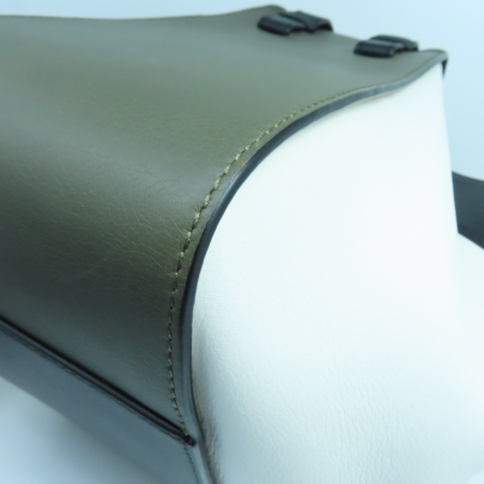 LOEWE 牛皮皮革Hammock銀扣手挽肩背兩用袋白色綠色黑色