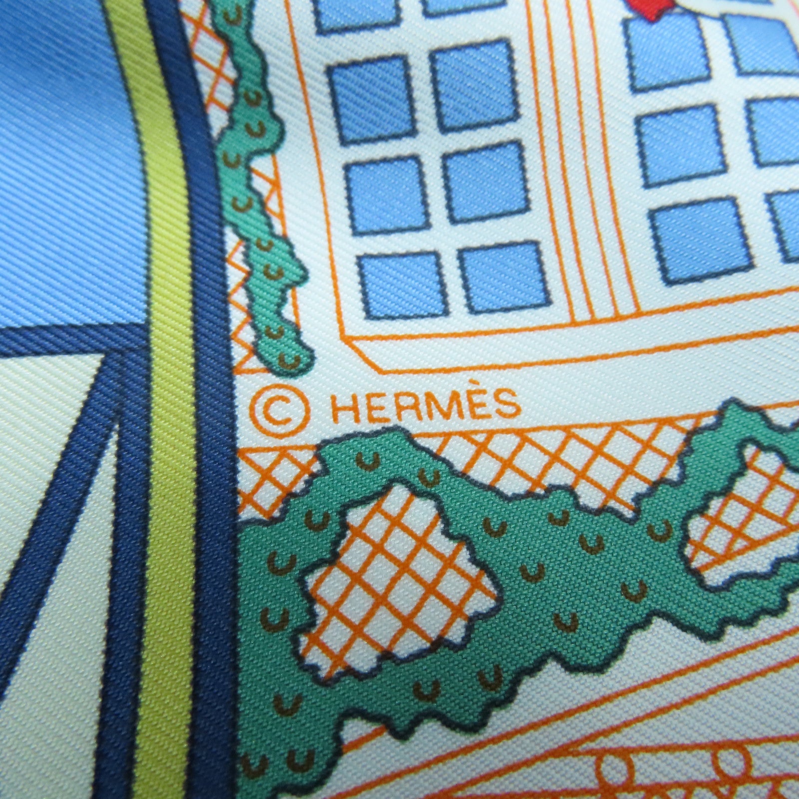 HERMES 丝质Scarf丝巾橙色/彩色