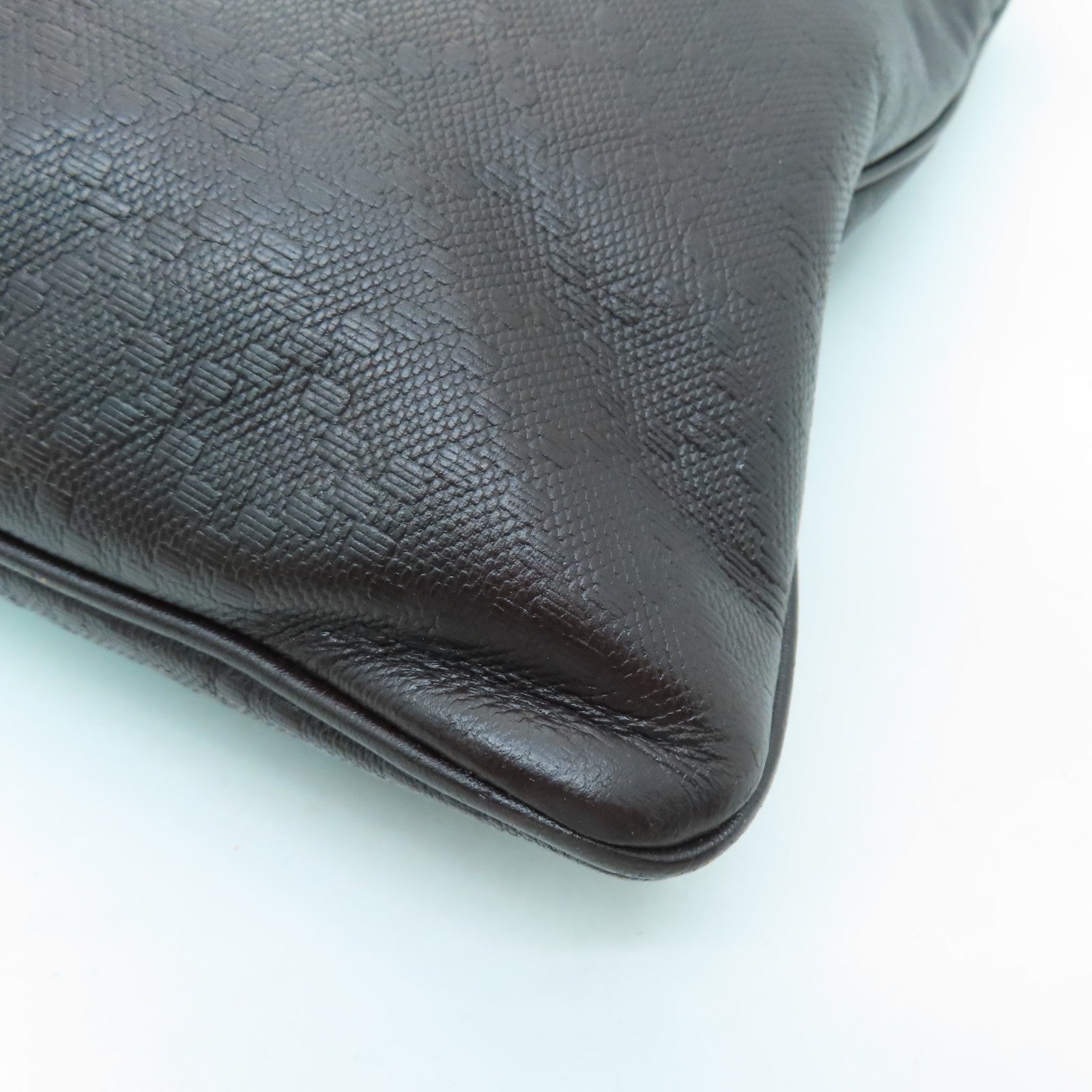 GUCCI 皮革Shoulder Bag銀扣肩背袋啡色