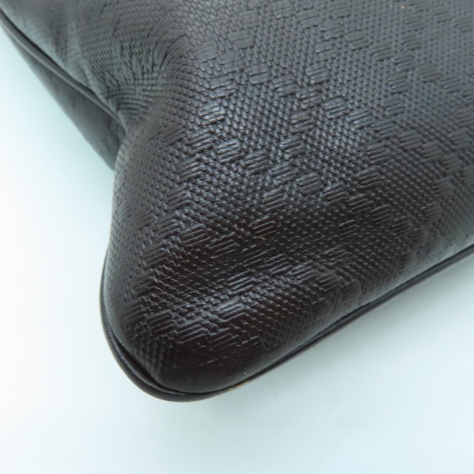 GUCCI 皮革Shoulder Bag銀扣肩背袋啡色
