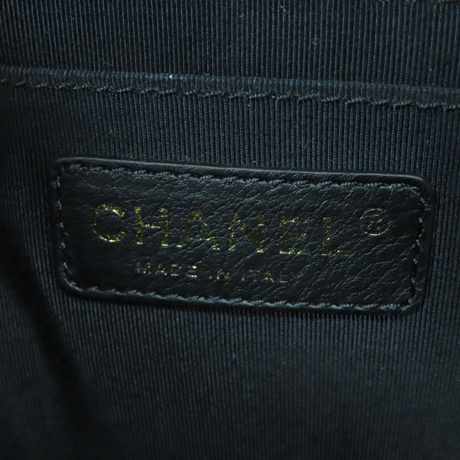 CHANEL 菱格漆皮皮革Valentine Chain Shoulder Bag金扣鏈帶肩背袋黑色