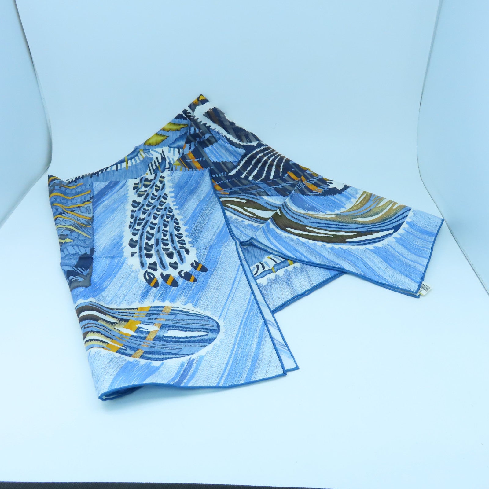 HERMES 丝质Scarf丝巾浅蓝色/彩色