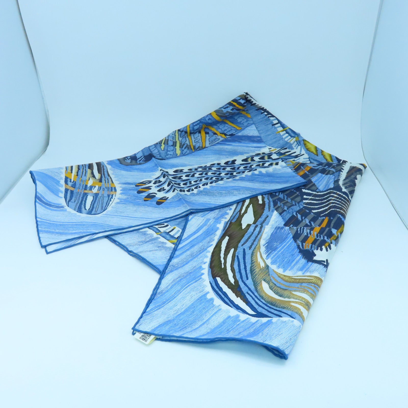 HERMES 丝质Scarf丝巾浅蓝色/彩色
