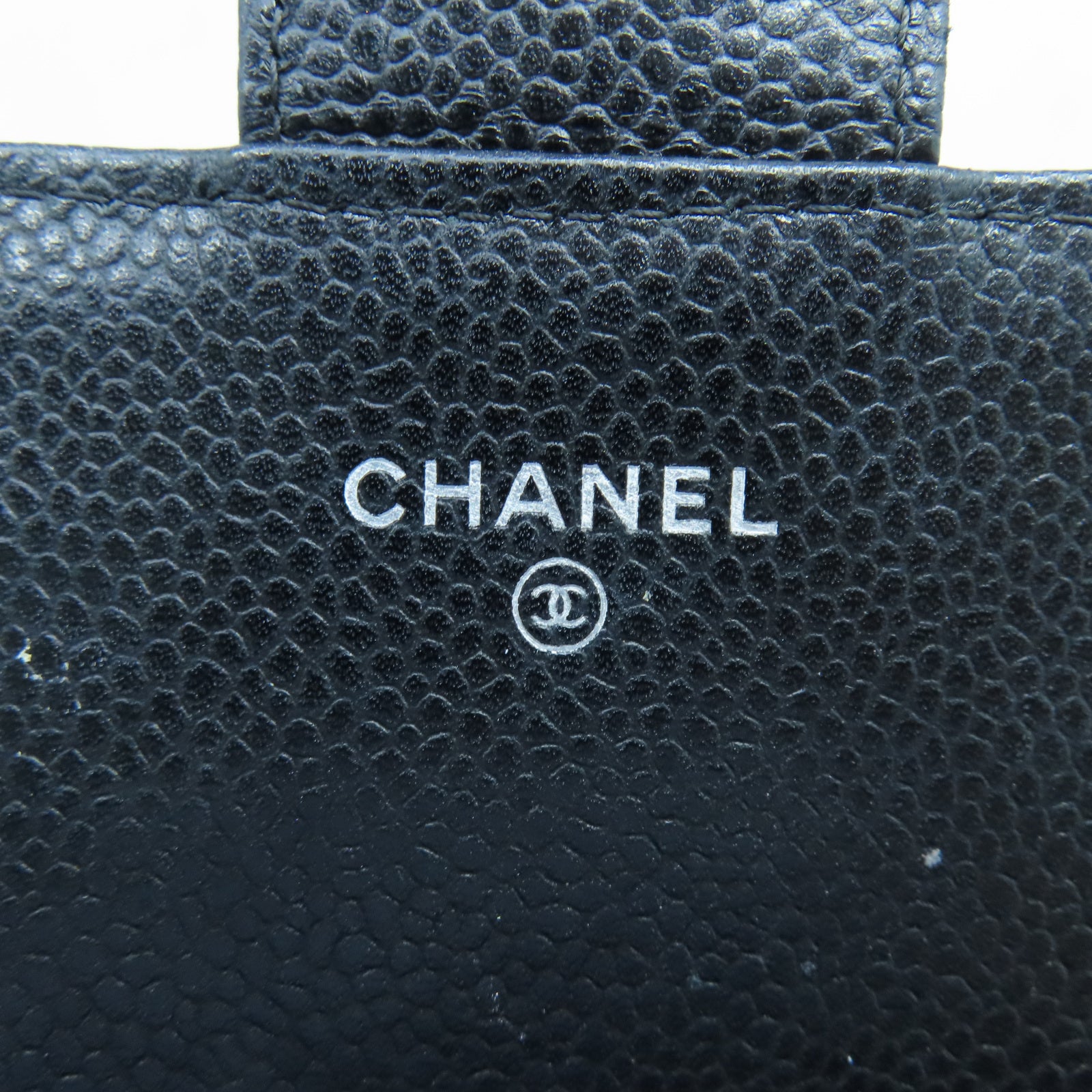 CHANEL 菱格Caviar皮革Wallet金扣長錢包黑色