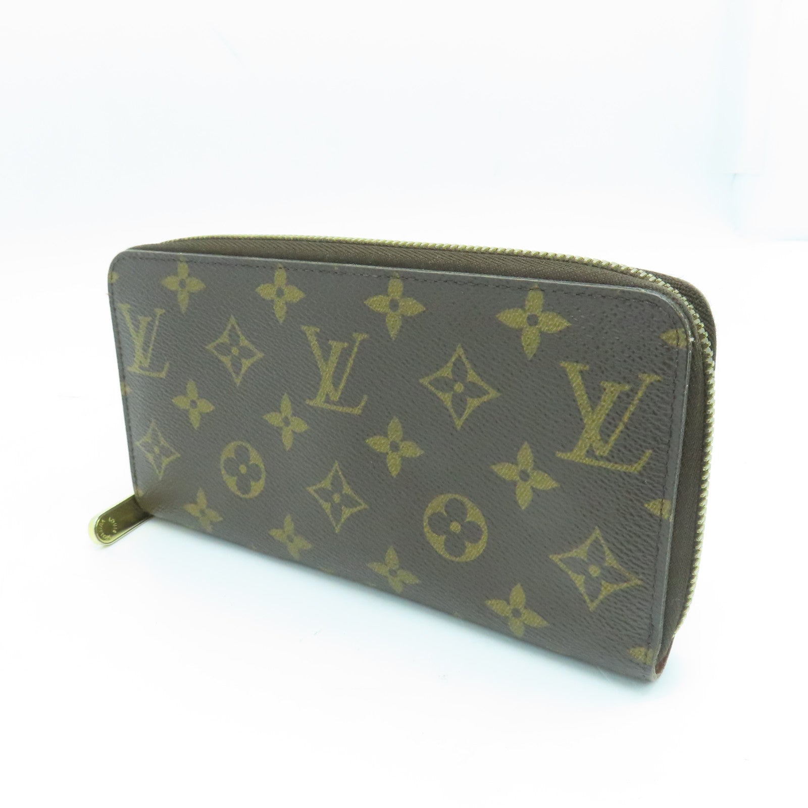 LOUIS VUITTON Monogram Zippy Long Wallet金扣拉錬長錢包啡色