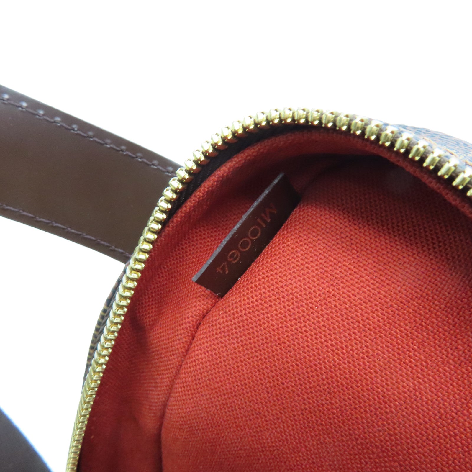 LOUIS VUITTON Damier Olav PM Gold Buckle Shoulder Bag Brown