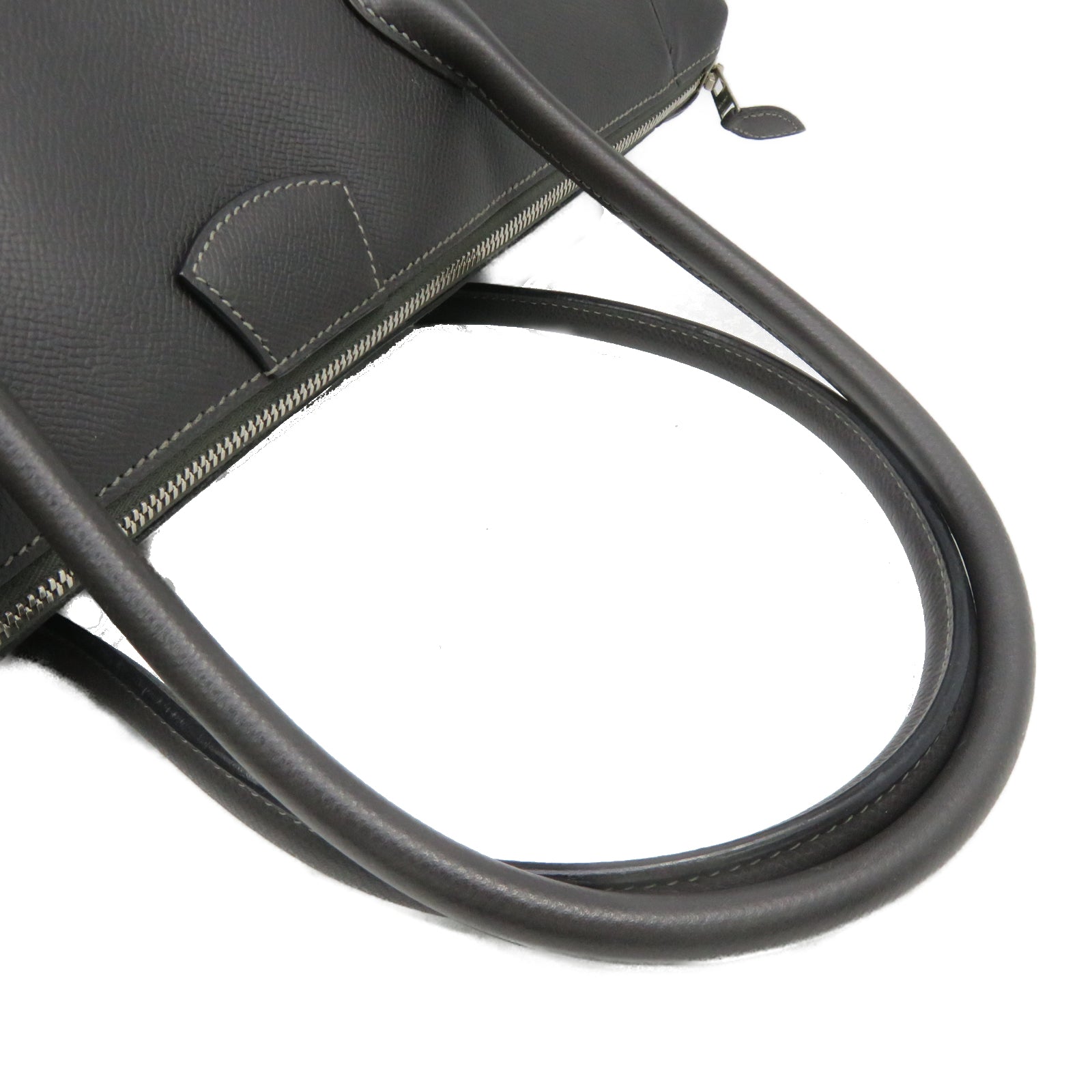 HERMES 【激减优惠】Epsom皮革Bambay银扣手挽袋灰色