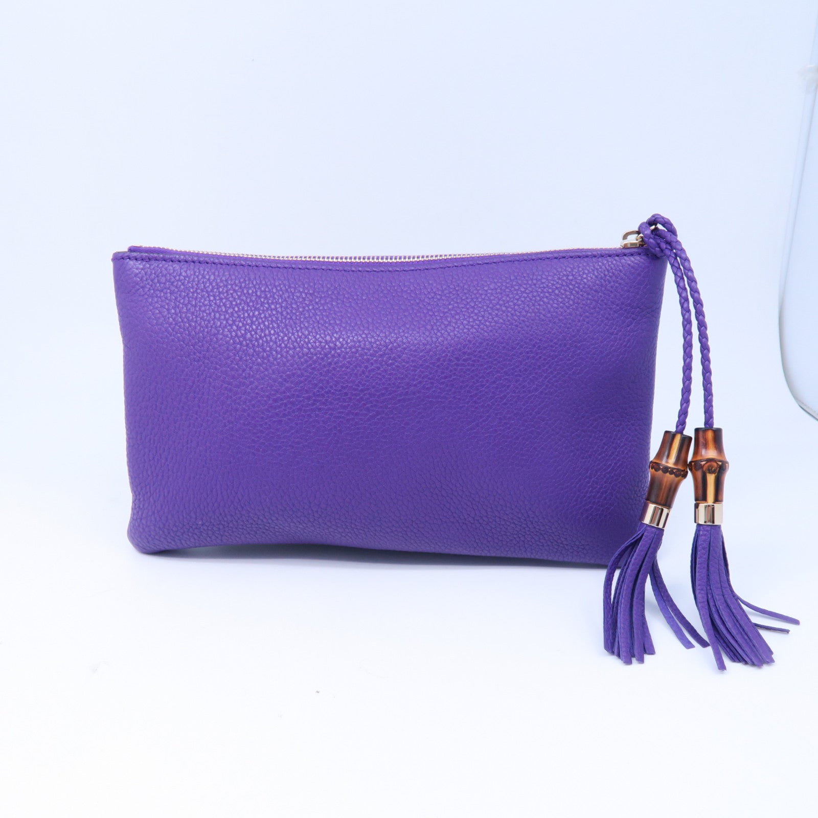 GUCCI 牛皮皮革Clutch Bag金扣手拿包紫色