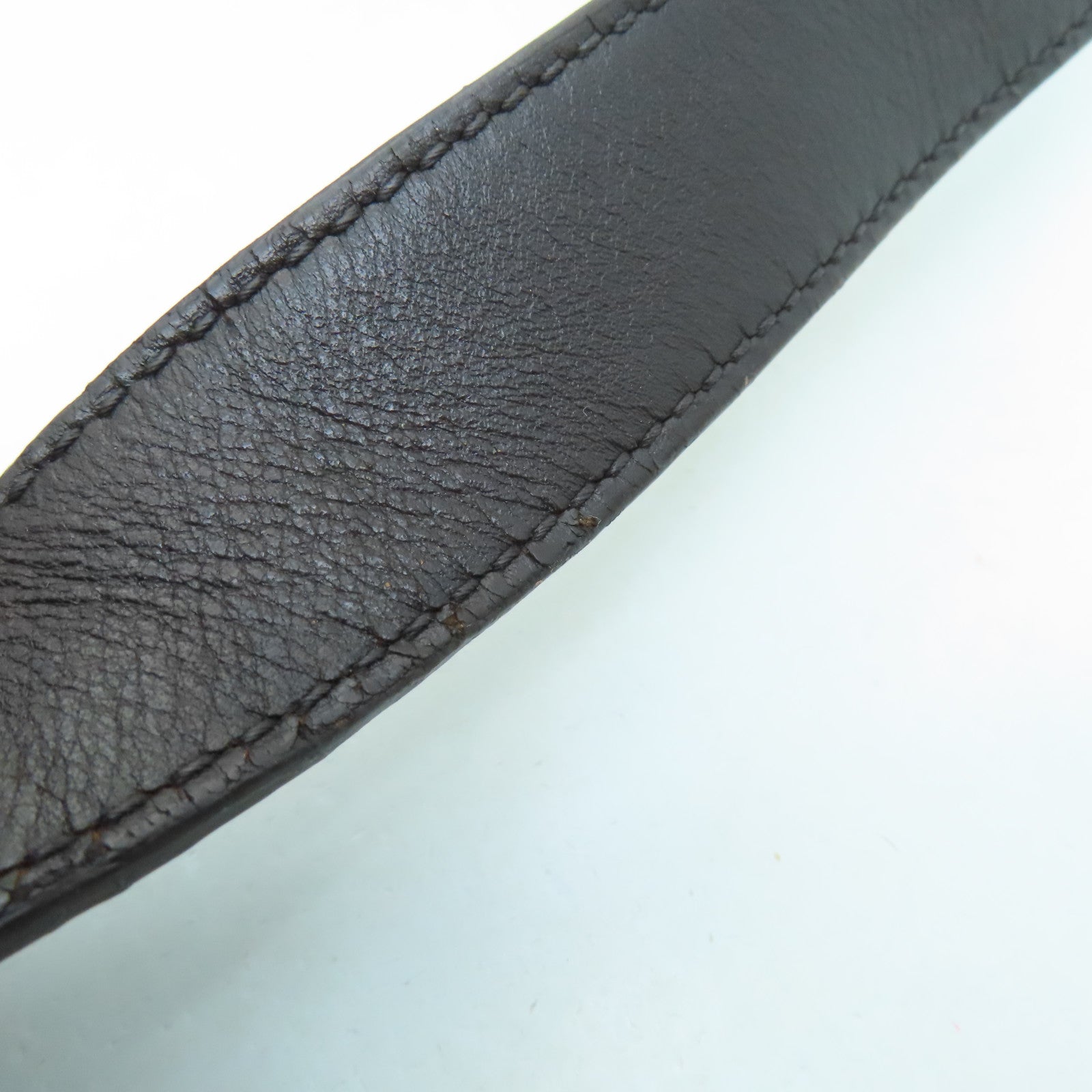 GUCCI 皮革Shoulder Bag銀扣肩背袋啡色