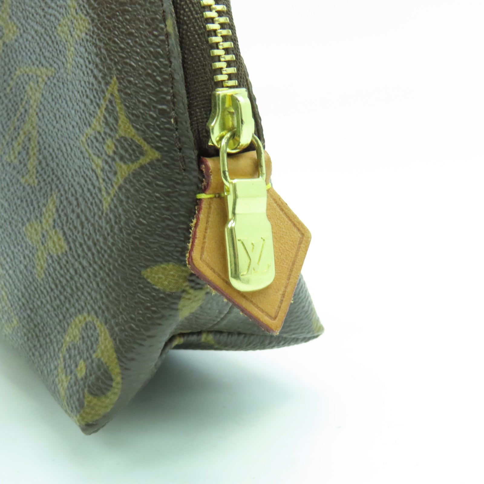 LOUIS VUITTON 【激減優惠】Monogram Pouch金扣手拿包啡色