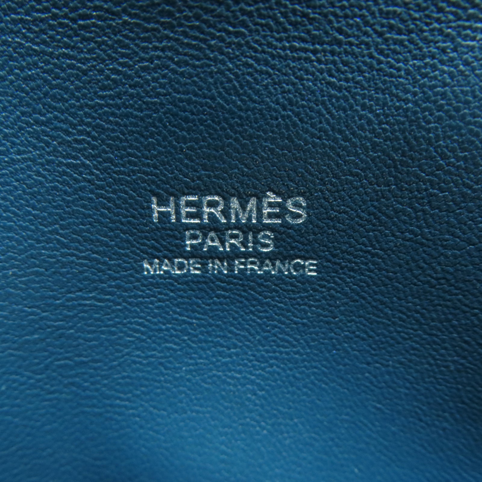 HERMES Clemence皮革Toolbox 20銀扣手挽肩背兩用袋Colvert鴨子藍