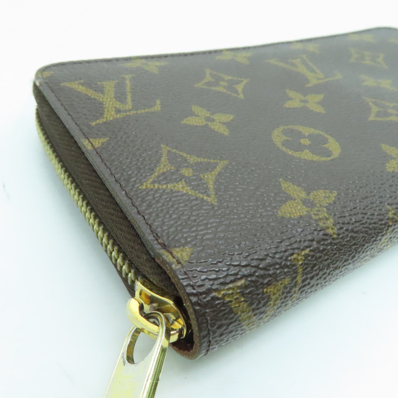 LOUIS VUITTON Monogram Zippy Long Wallet金扣拉錬長錢包啡色