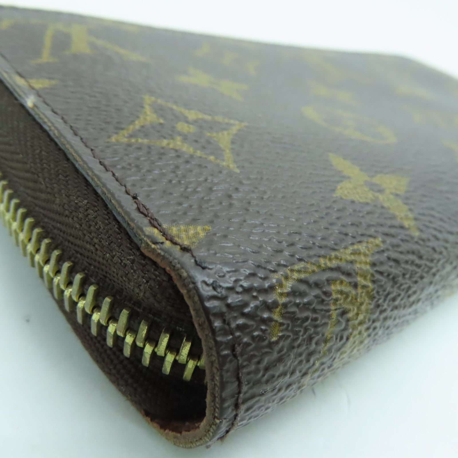 LOUIS VUITTON Monogram Zippy Long Wallet金扣拉錬長錢包啡色