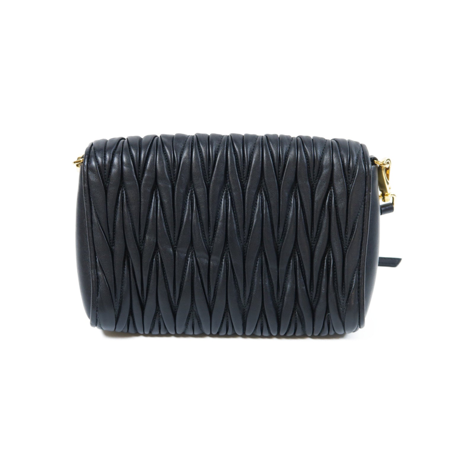 Miu Miu 羊皮皮革Shoulder Bag金扣肩背袋黑色