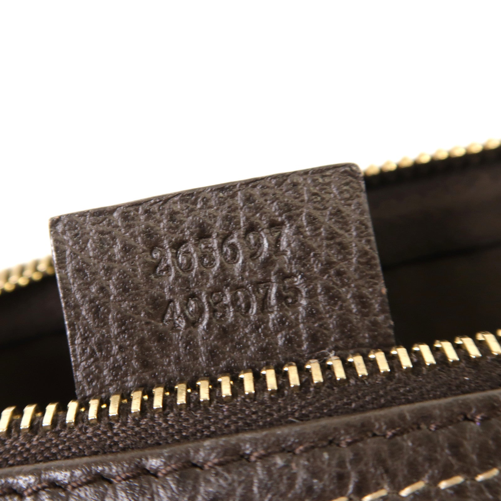 GUCCI 塗層帆布GG Crystal Joy Boston Bag金扣手挽袋啡色