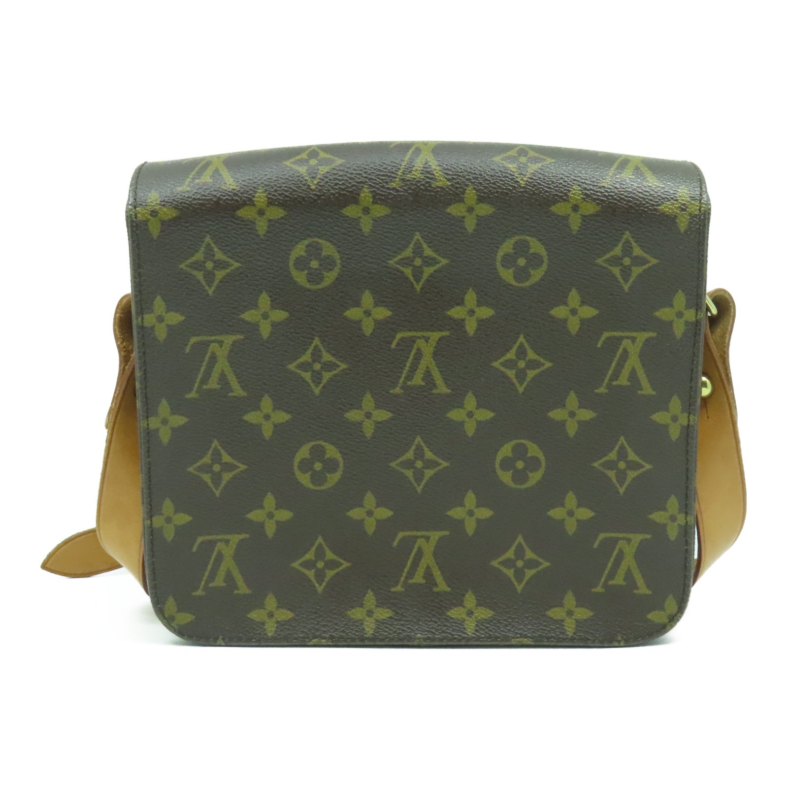 LOUIS VUITTON 【激減優惠】Monogram Cartouchiere MM金扣肩背袋啡色