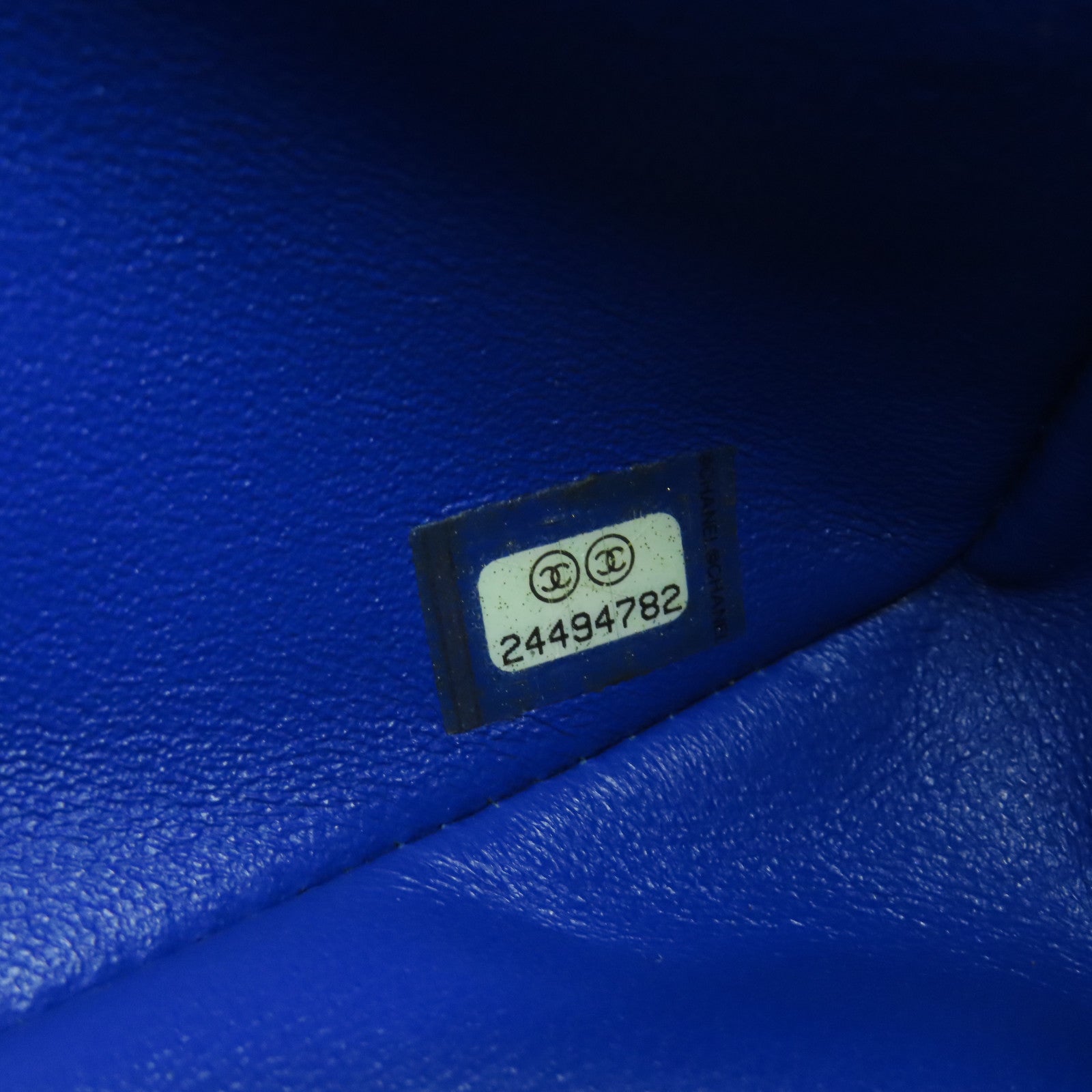 CHANEL Diamond Sheepskin Leather Classic 20cm Gold Buckle Chain Shoulder Bag Blue
