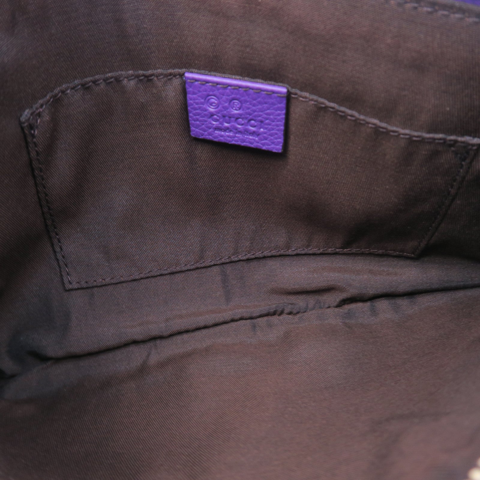 GUCCI 牛皮皮革Clutch Bag金扣手拿包紫色