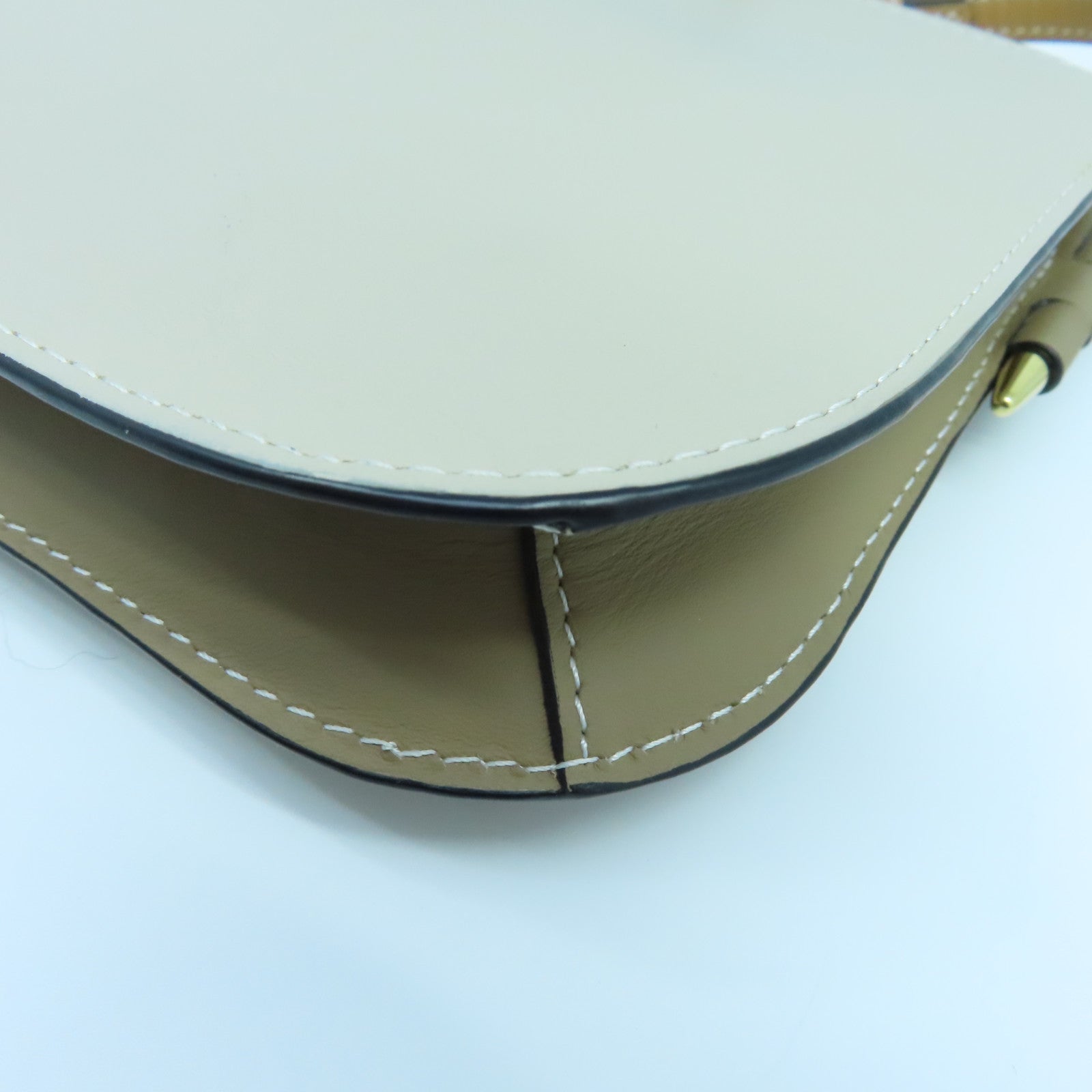 LOEWE 牛皮皮革Gate Double金扣肩背袋啡色