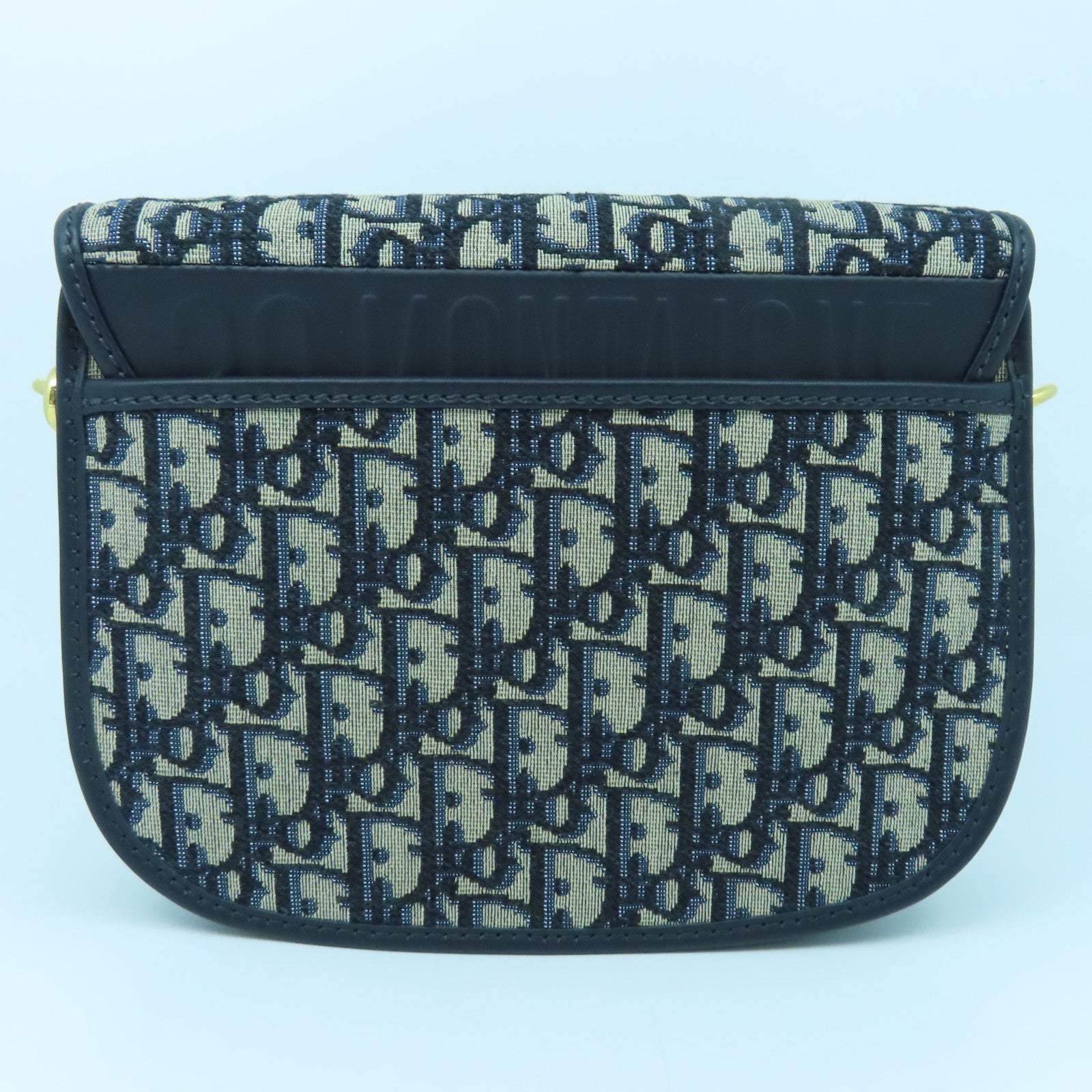 Dior 帆布Shoulder Bag金扣肩背袋黑色/米色/藍色