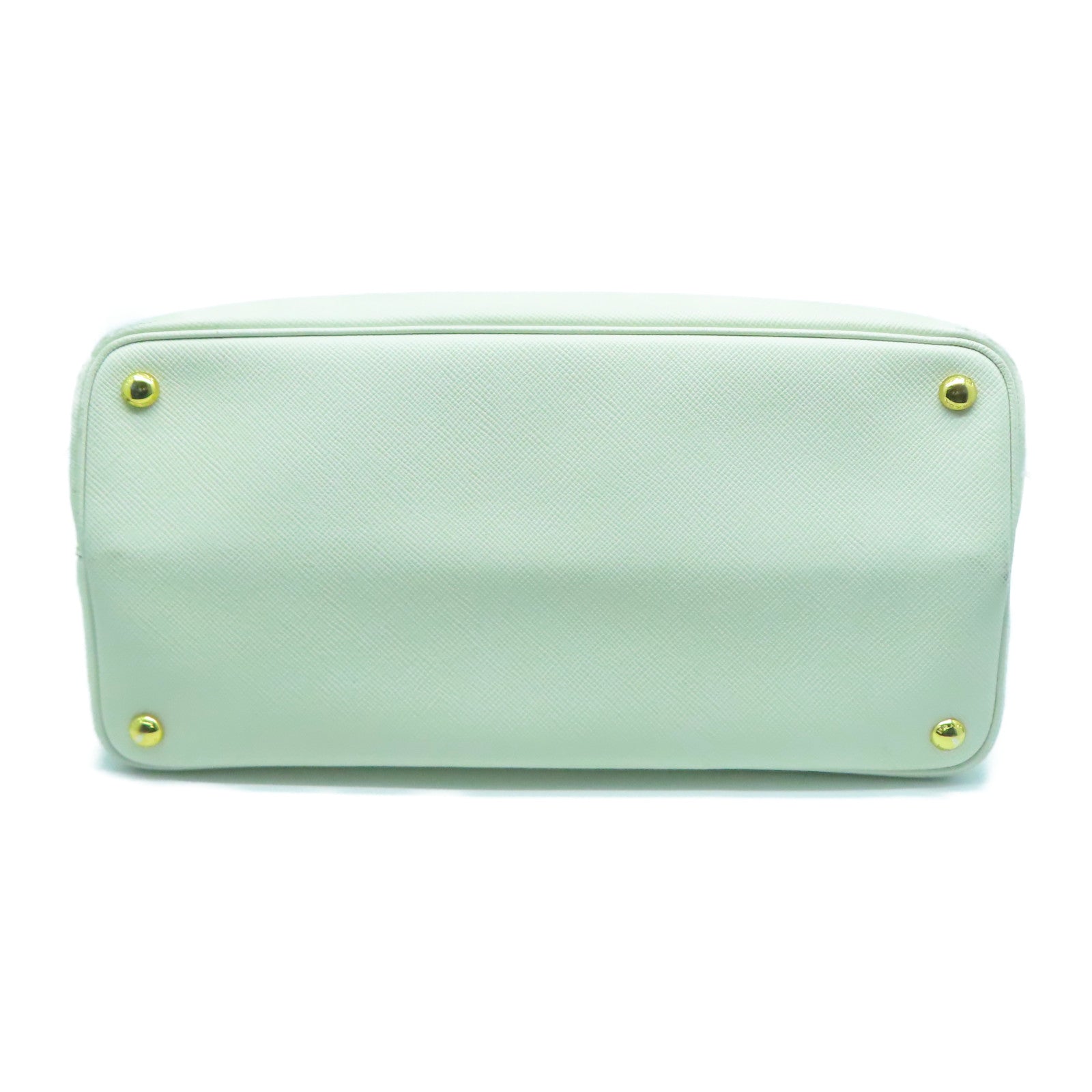 PRADA 牛皮皮革2 Way Shoulder金扣手挽肩背兩用袋白色