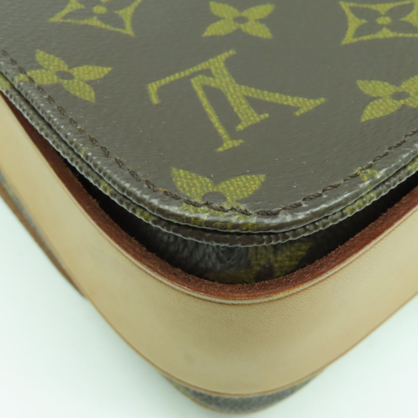 LOUIS VUITTON 【激減優惠】Monogram Cartouchiere MM金扣肩背袋啡色