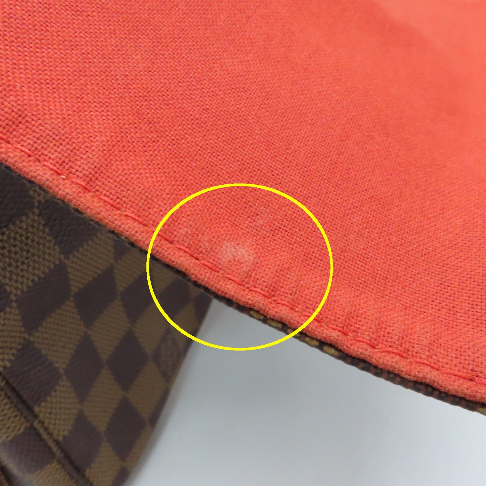 LOUIS VUITTON Damier Naviglio Gold Buckle Shoulder Bag Brown