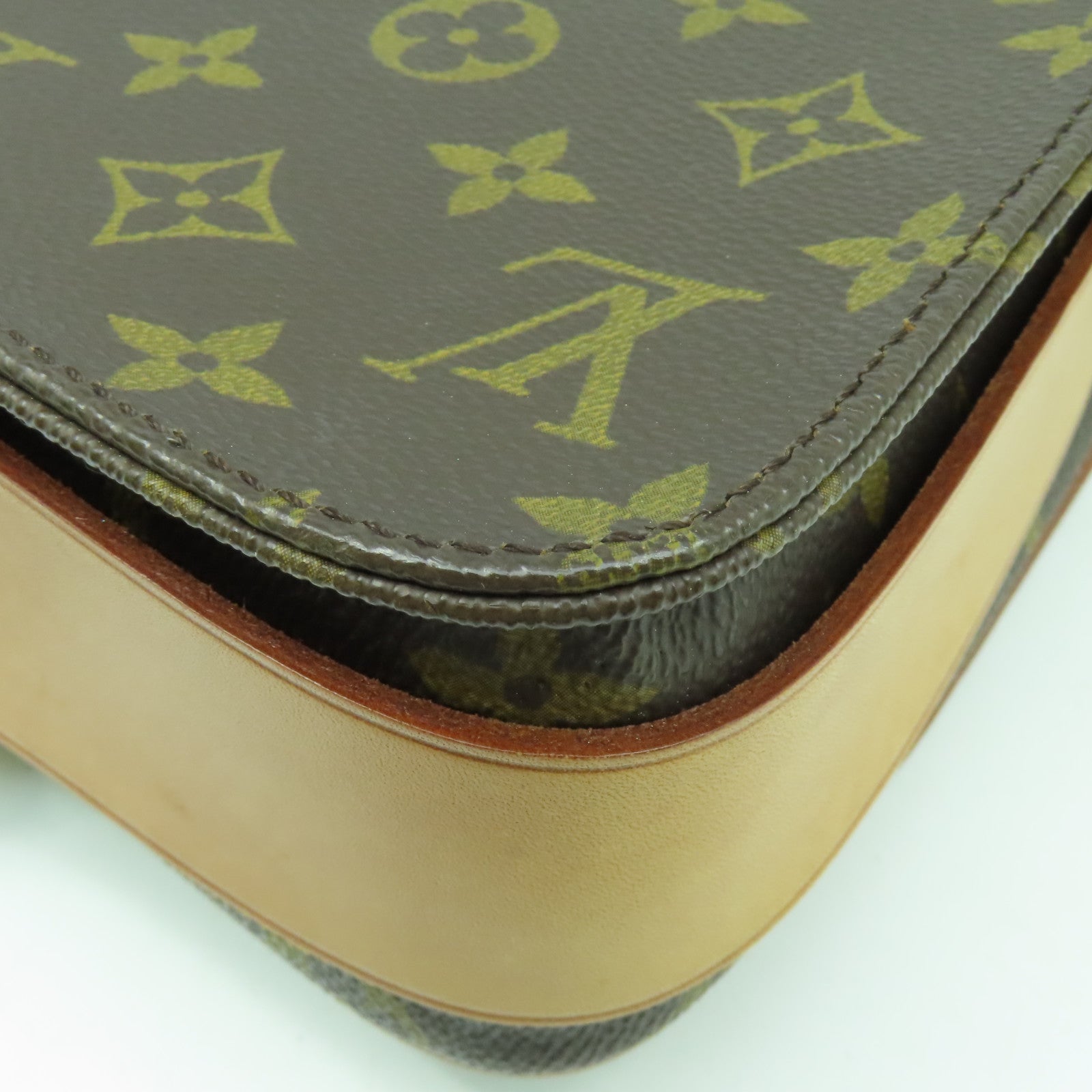 LOUIS VUITTON 【激減優惠】Monogram Cartouchiere MM金扣肩背袋啡色