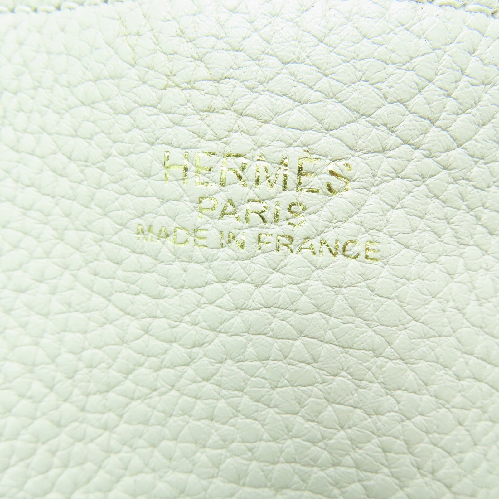 HERMES Clemence皮革Double Sens 45手挽袋Parchemin米色/Bleu Electrique蓝色
