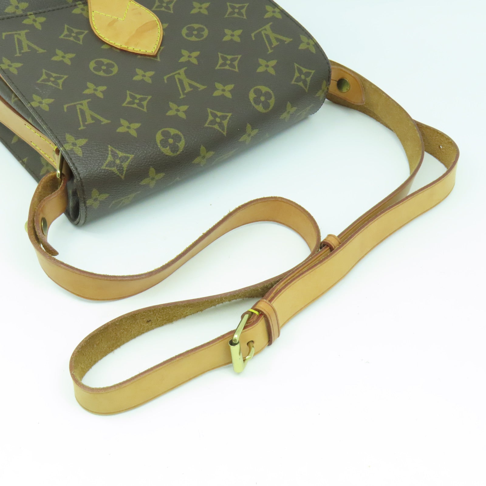 LOUIS VUITTON 【激減優惠】Monogram Cartouchiere MM金扣肩背袋啡色