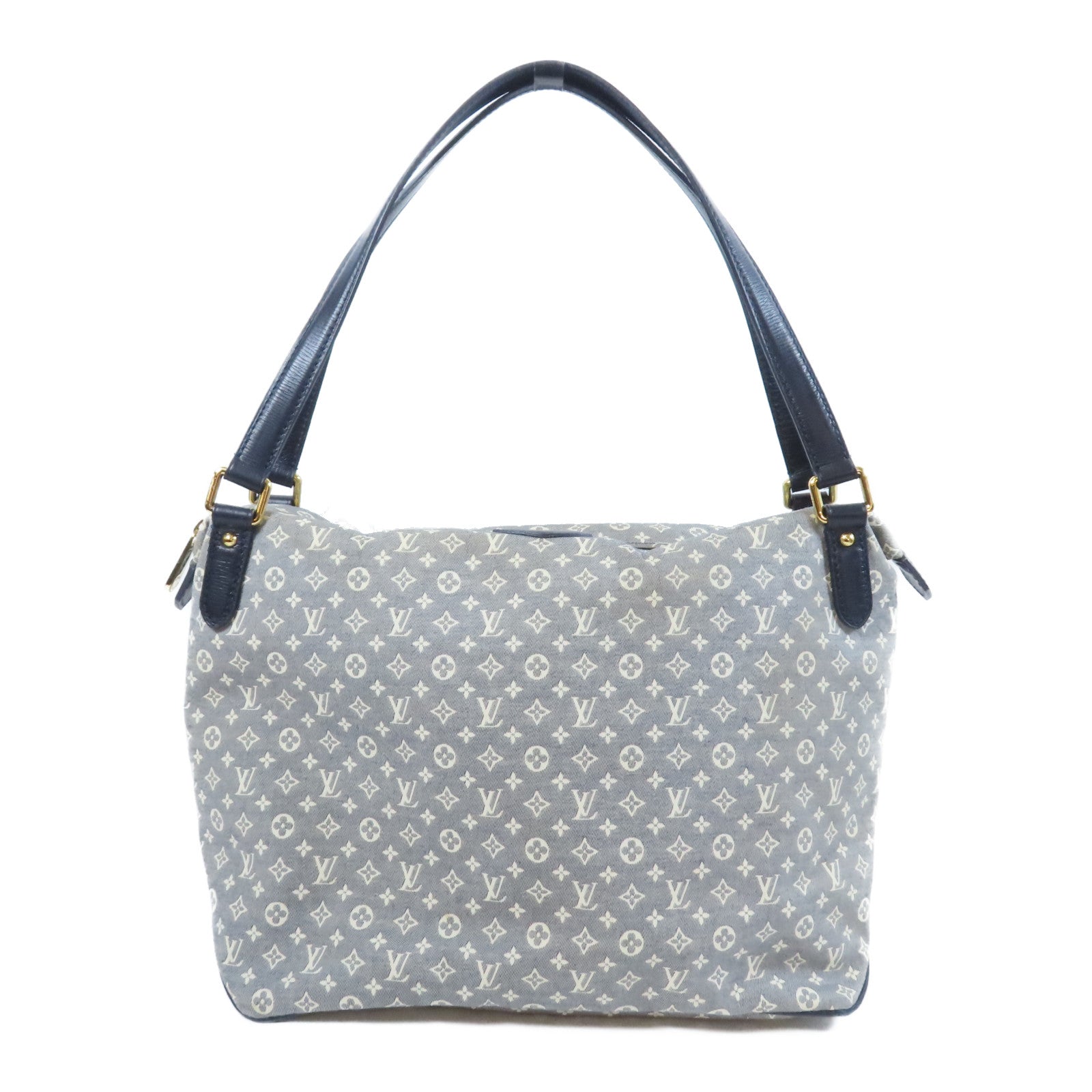LOUIS VUITTON 帆布Balladr MM金扣肩背袋藍色/白色