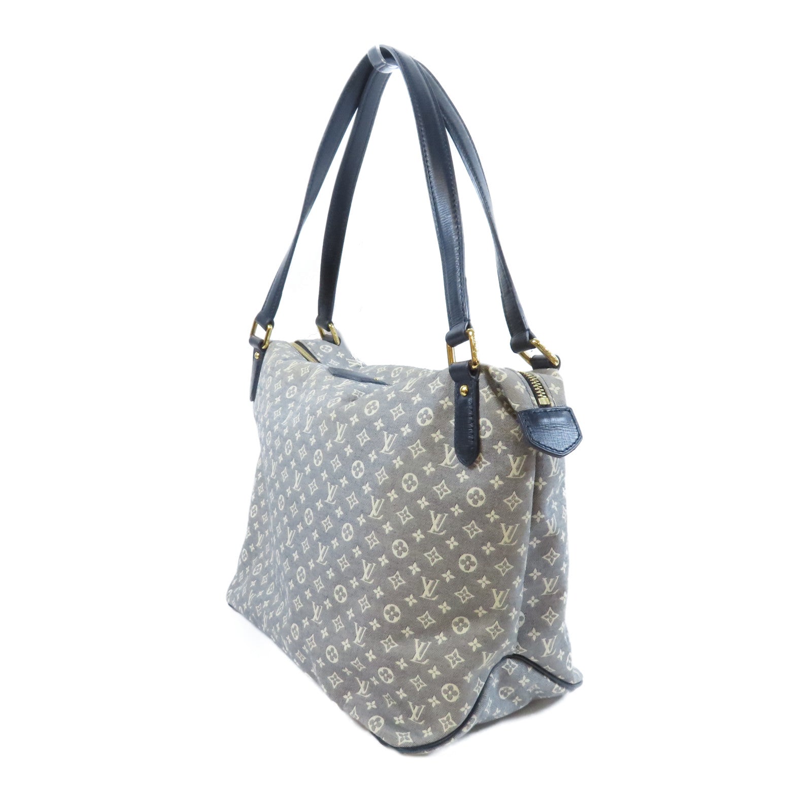 LOUIS VUITTON 帆布Balladr MM金扣肩背袋藍色/白色