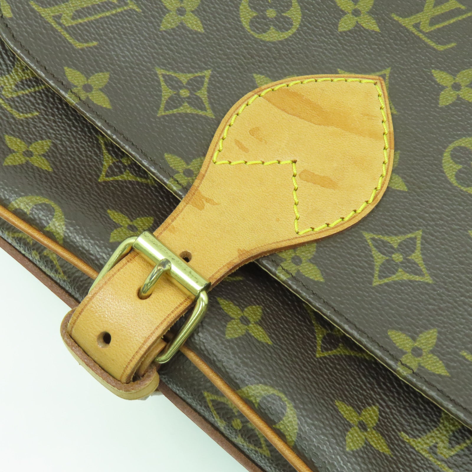 LOUIS VUITTON 【激減優惠】Monogram Cartouchiere MM金扣肩背袋啡色