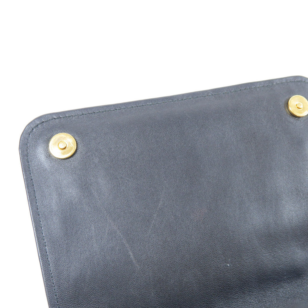 Miu Miu 羊皮皮革Shoulder Bag金扣肩背袋黑色