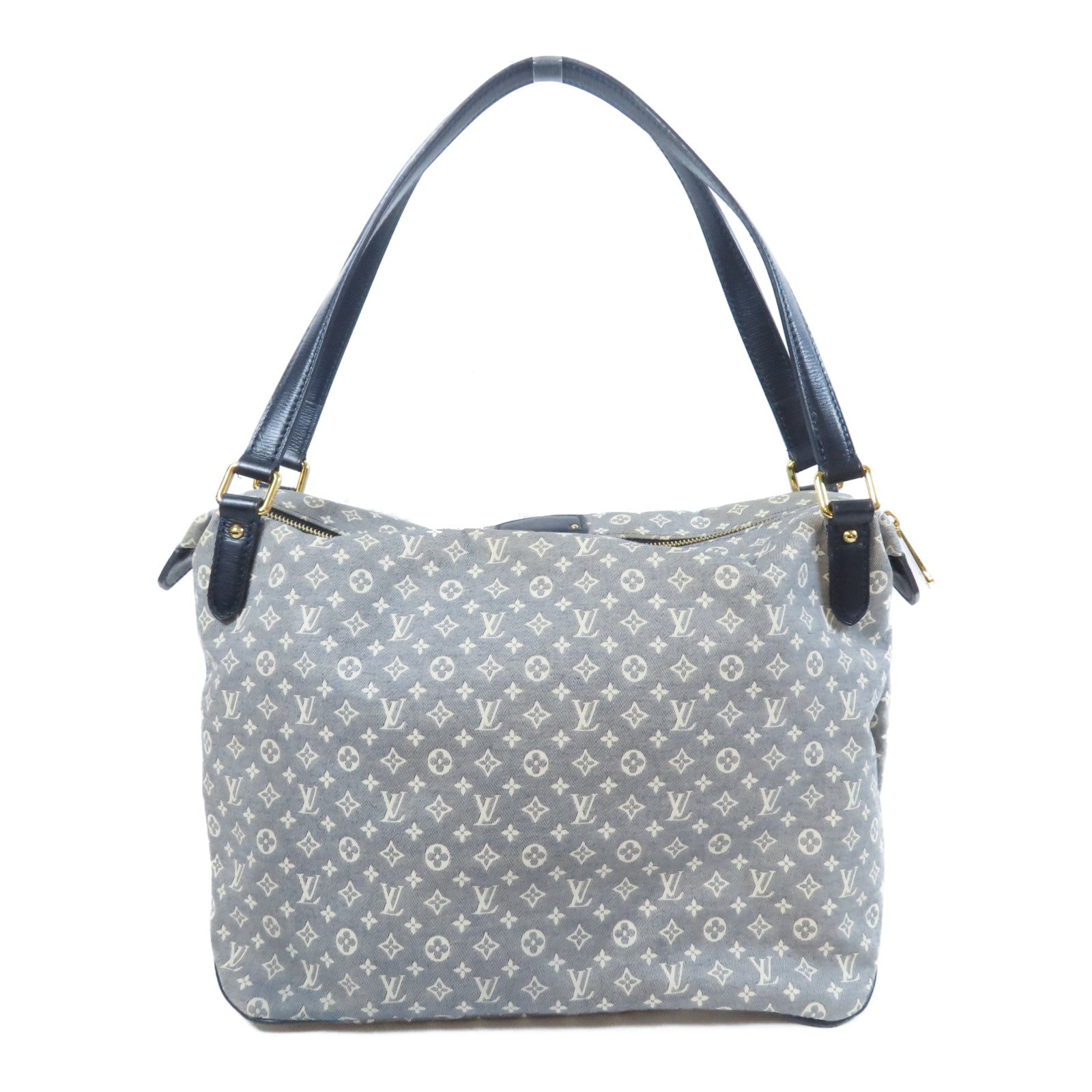 LOUIS VUITTON 帆布Balladr MM金扣肩背袋藍色/白色