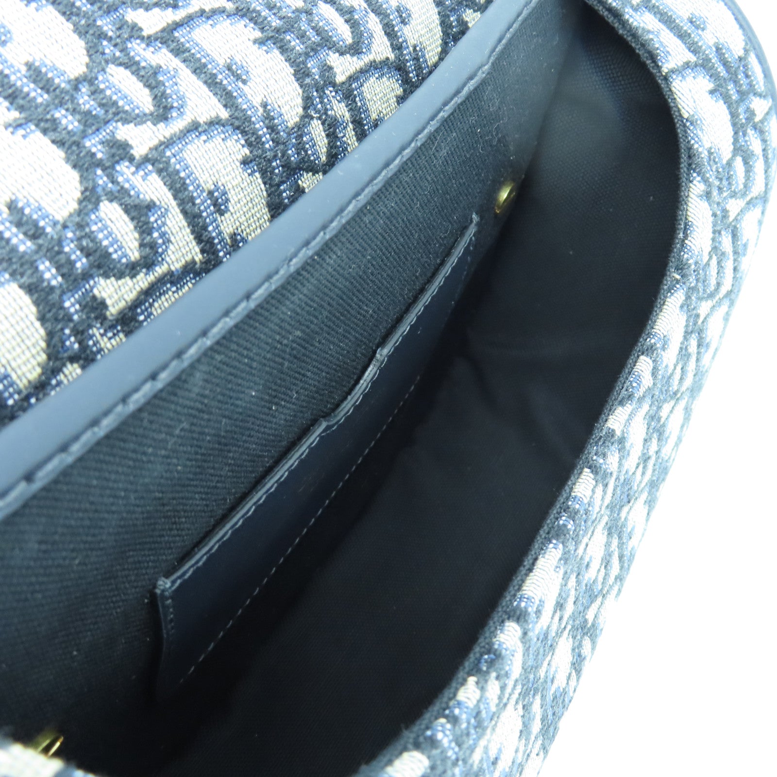 Dior 帆布Shoulder Bag金扣肩背袋黑色/米色/藍色