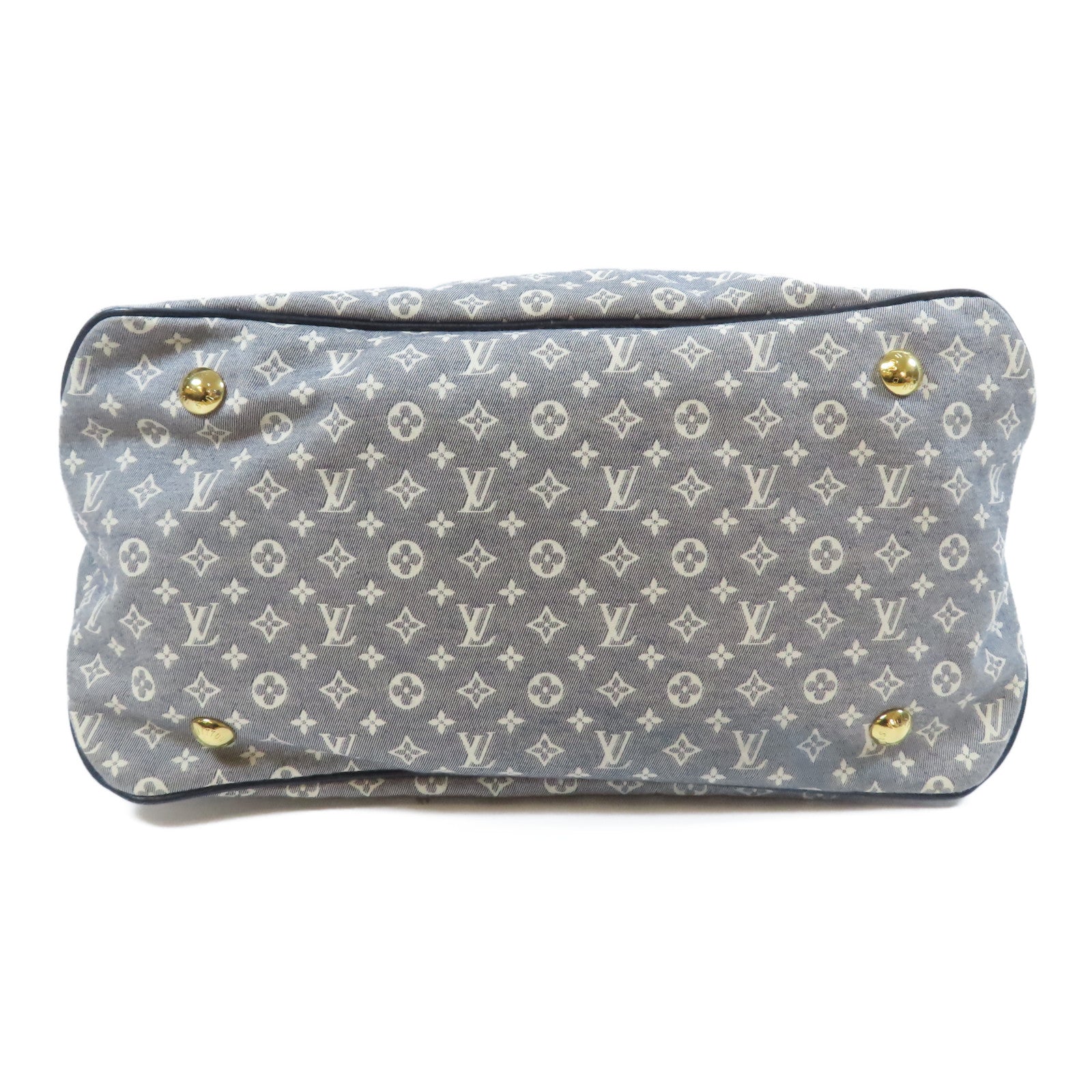 LOUIS VUITTON 帆布Balladr MM金扣肩背袋藍色/白色