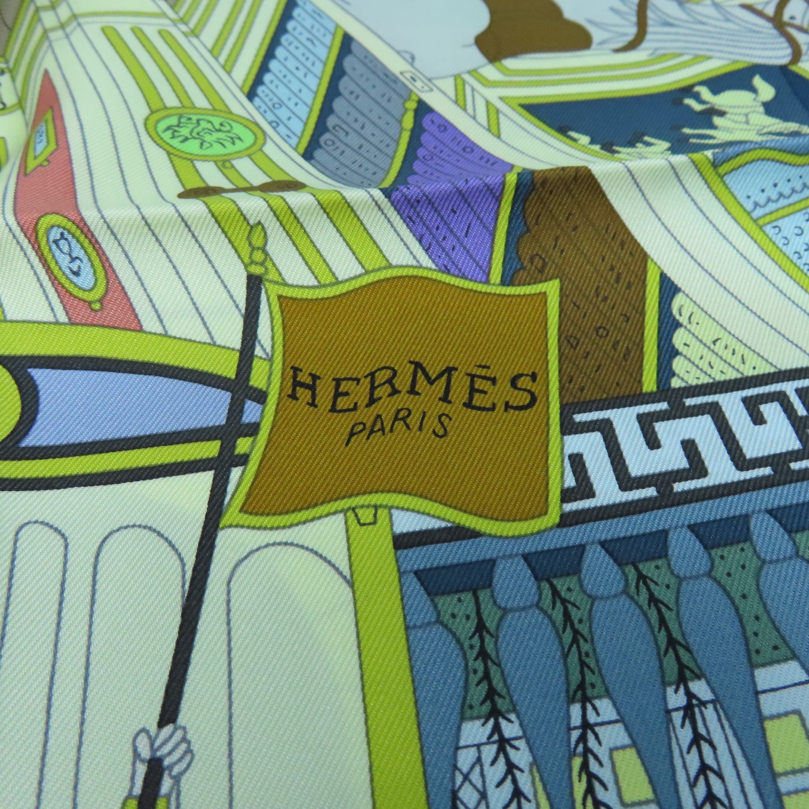 HERMES 丝质Scarf丝巾黄色/彩色