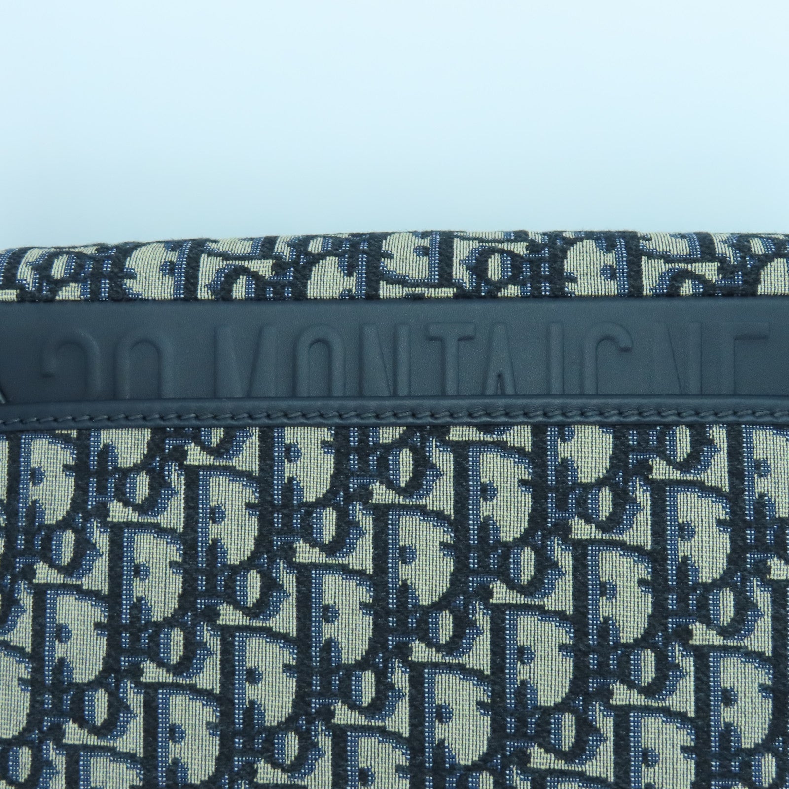 Dior 帆布Shoulder Bag金扣肩背袋黑色/米色/藍色